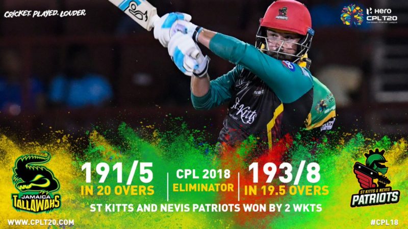 Jamaica Tallawahs knocked out