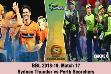 Sydney Thunder vs Perth Scorchers