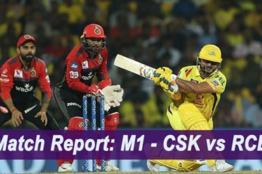 IPL 2019 Match Report: M1 - CSK vs RCB