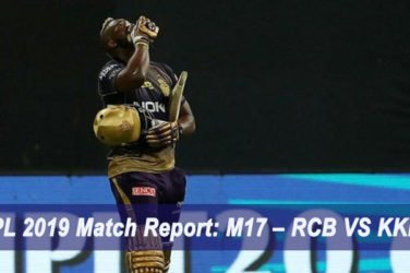 IPL 2019 Match Report: M17 – RCB VS KKR